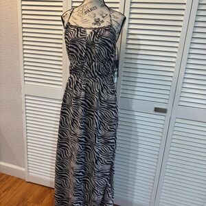 NWT- Rachel Roy Elegant Zebra Print Maxi Dress size 8